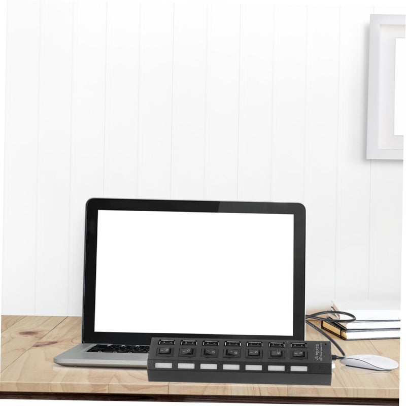 محول USB رباعي المنافذ مقسم موسع USB عالي السرعة للكمبيوتر المحمول مع مؤشر LED - Image 5