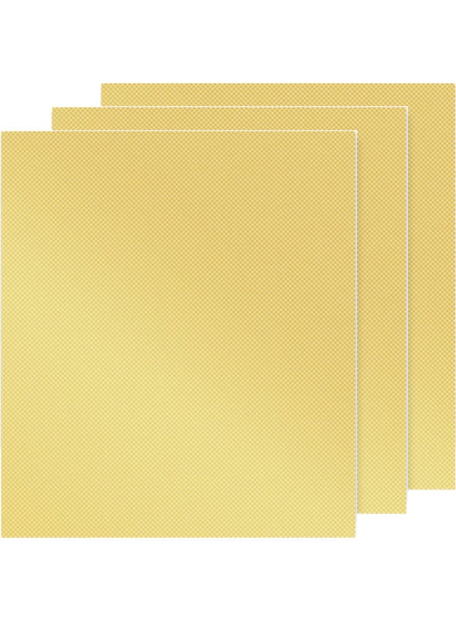 NIBEMINENT 3-Piece Non-Stick Grill Mat Gold 