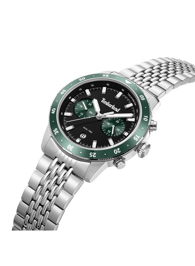 Timberland Men Parkman Black Dial Stainless Steel Bracelet Multifunction Watch for Men, 44mm - Image 2