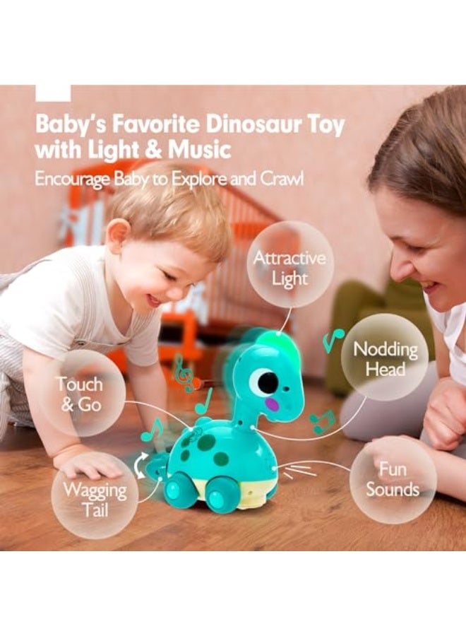 CubicFun Baby Toys 12-18 Months - Touch & Go Musical Light Tummy Time Infant Baby Crawling Toys 12 Months, Toddler Travel Toy for 1 Year Old Boy Gift 1st Birthday Girl Gifts - Image 2