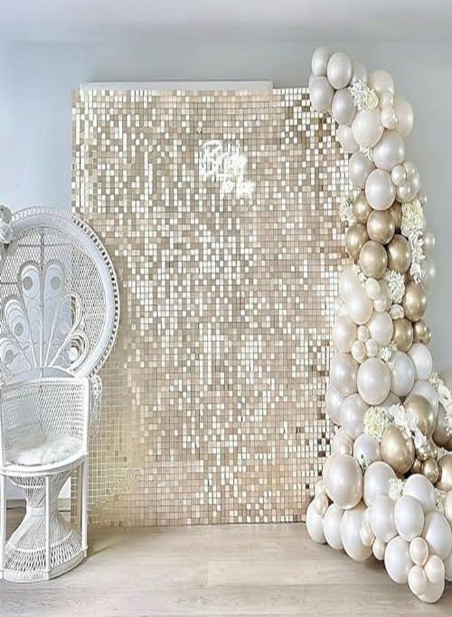LuoluoHouse 3D Wall Panel Shimmer Wall Backdrop Shine Backdrop Panel for Weddding Party Decoration 24 Pack,Light Gold - Image 4