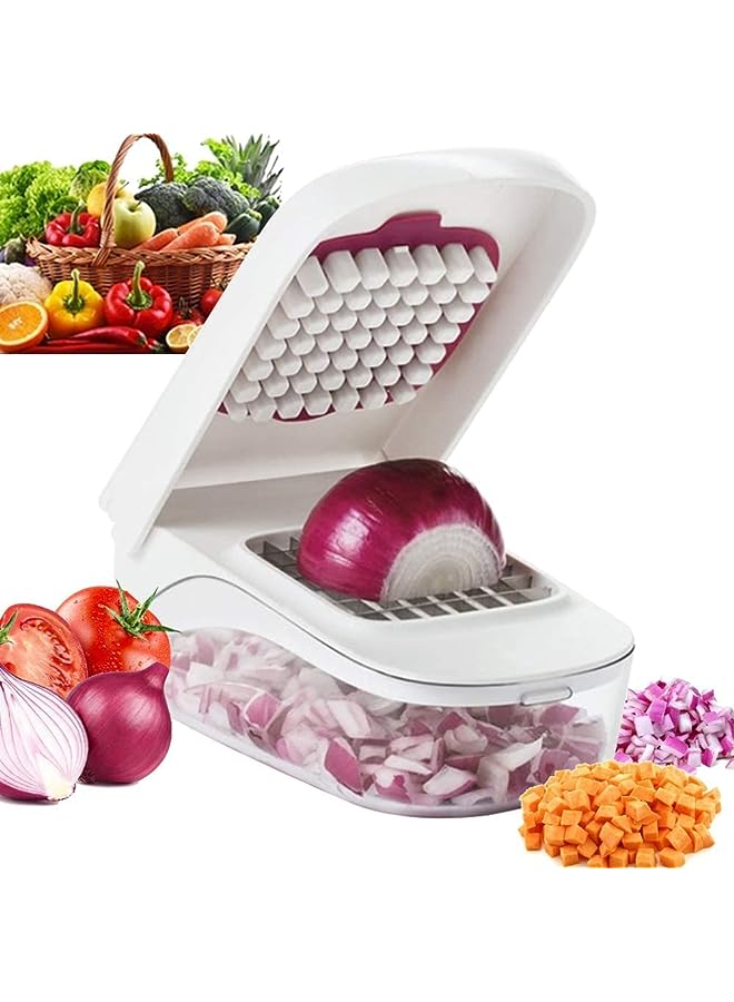 KASTWAVE مفرمة ومكعبات مفرمة البصل ومفرمة الطعام ومفرمة الخضروات ومفرمة الخضروات ومفرمة البصل ومفرمة الخضروات ومفرمة السلطة ومفرمة الطعام مع وعاء زجاجي ومفرمة البصل ومفرمة الطعام - Image 1