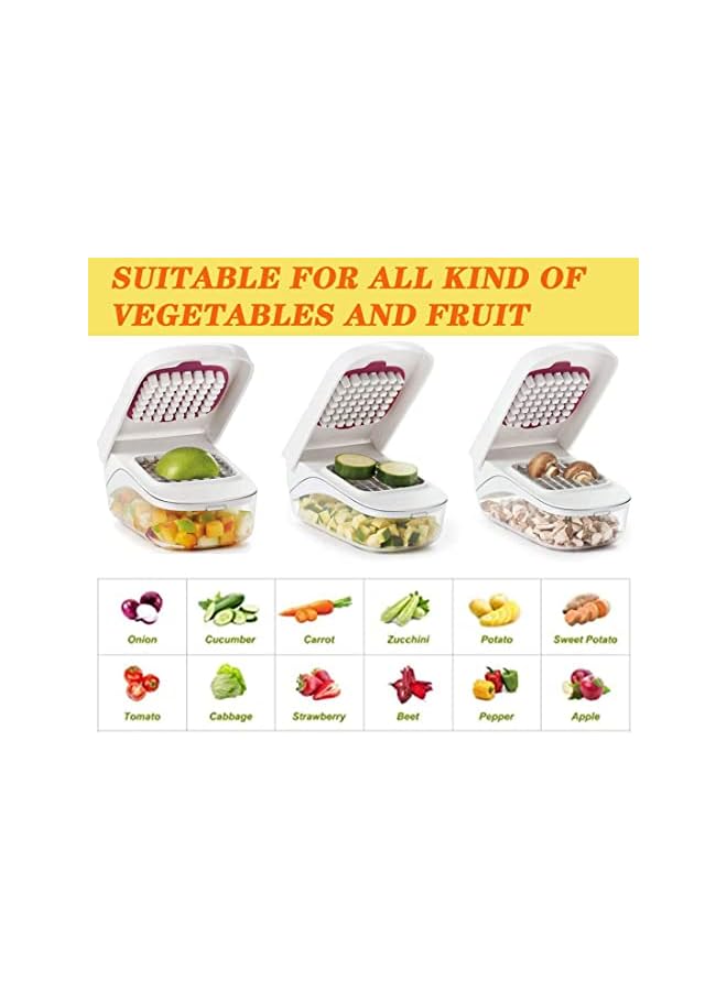 KASTWAVE مفرمة ومكعبات مفرمة البصل ومفرمة الطعام ومفرمة الخضروات ومفرمة الخضروات ومفرمة البصل ومفرمة الخضروات ومفرمة السلطة ومفرمة الطعام مع وعاء زجاجي ومفرمة البصل ومفرمة الطعام - Image 2
