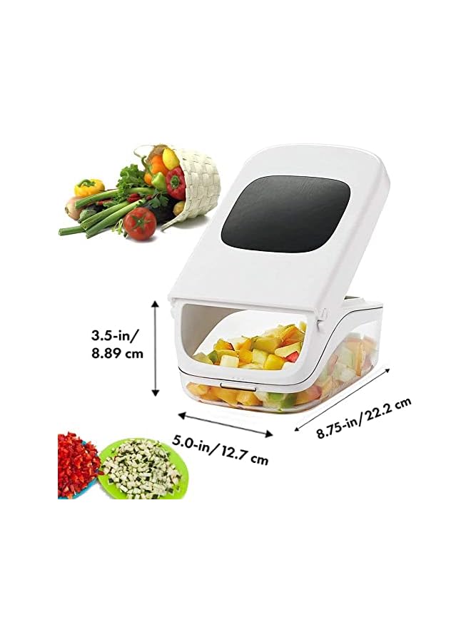 KASTWAVE مفرمة ومكعبات مفرمة البصل ومفرمة الطعام ومفرمة الخضروات ومفرمة الخضروات ومفرمة البصل ومفرمة الخضروات ومفرمة السلطة ومفرمة الطعام مع وعاء زجاجي ومفرمة البصل ومفرمة الطعام - Image 4