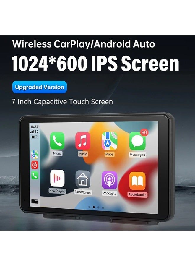 7 Inch Car Radio Dash Cam WIFI Video Player 4K Front Camera 1080P Rear Camera Wireless Carplay & Android Auto MP5 Player - Image 2