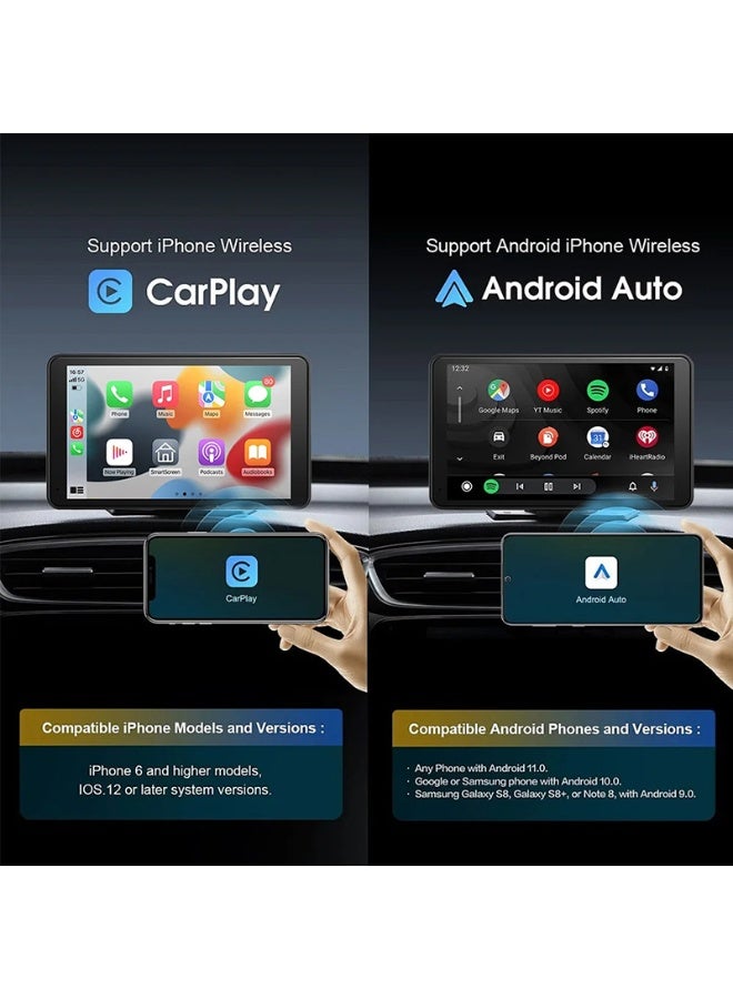 7 Inch Car Radio Dash Cam WIFI Video Player 4K Front Camera 1080P Rear Camera Wireless Carplay & Android Auto MP5 Player - Image 5