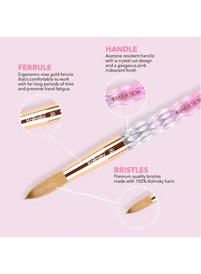 كيارا سكاي فرشاة أظافر كولينسكي أكريليك كريستال وردي (12) - Image 2