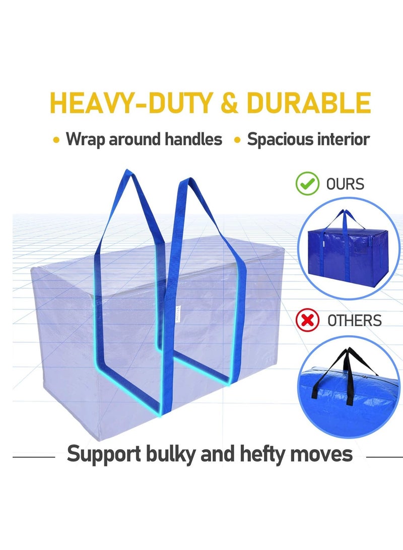 MIXDE Moving Bags,2 Pack Extra Large Space Saver Bags,Heavy-Duty Foldable Storage Tote With Zippers And Handles,College Dorm Room Essentials,Clothes Storage Bins Packing Bags For Travelling Camping  - Image 2