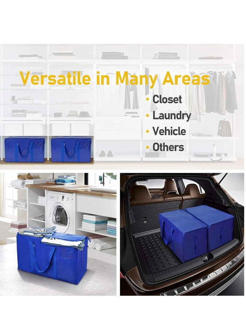MIXDE Moving Bags,2 Pack Extra Large Space Saver Bags,Heavy-Duty Foldable Storage Tote With Zippers And Handles,College Dorm Room Essentials,Clothes Storage Bins Packing Bags For Travelling Camping  - Image 5