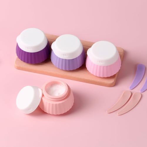 Lyrovo Travel Containers Cream Jars for Toiletries Kit BPA Free, Leak-proof 40ml Travel Size Containers, Travel Accessories Organizer with Lid for Cosmetic Face Hand Body Cream (Pink, 40ml) - Image 2