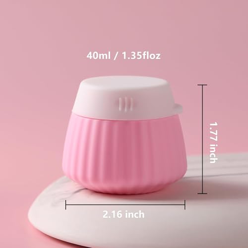 Lyrovo Travel Containers Cream Jars for Toiletries Kit BPA Free, Leak-proof 40ml Travel Size Containers, Travel Accessories Organizer with Lid for Cosmetic Face Hand Body Cream (Pink, 40ml) - Image 5