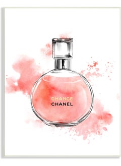 Stupell Industries Stupell Industries Pink Fashion Watercolor Cosmetic Perfume Bottle Designer Glam, Designed by Ziwei Li Wall Plaque, 13 x 19, White 