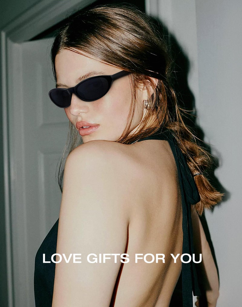 Fozono Narrow Retro Oval Sunglasses for Women Trendy Small Cateye Vintage Sun Glasses UV Protection FZN830 Black Frame/Gray Lens - Image 2