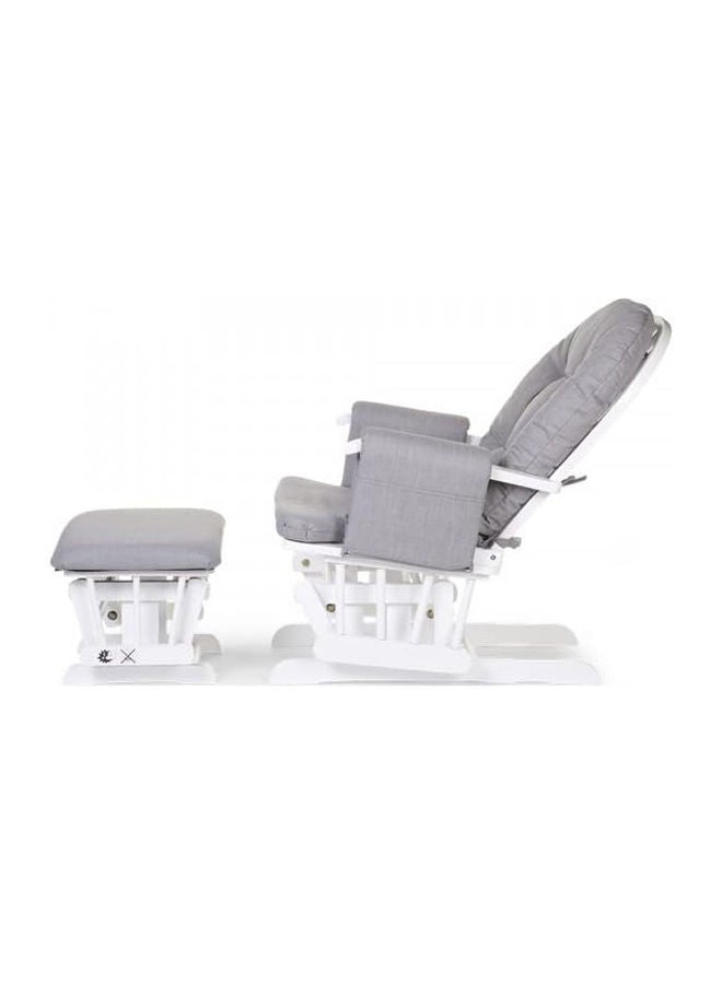 MIILA Nursing Chair Cushions With Storage Pocket, Smooth Rocking Motion, Easy To Assemble, Solid Hardwood Base Light Grey - Image 4