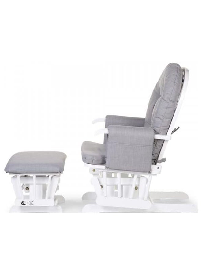 MIILA Nursing Chair Cushions With Storage Pocket, Smooth Rocking Motion, Easy To Assemble, Solid Hardwood Base Light Grey - Image 5