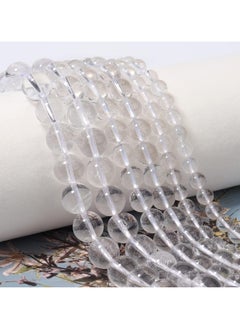 Generic Natural Clear Quartz Crystal Beads Semi Precious Stones Smooth Round Loose Gemstones Jewelry Making String 15 Inches 90-95pcs  - Image 1
