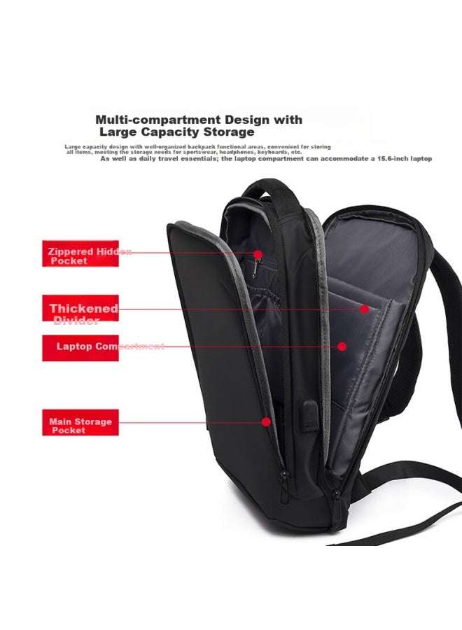 BUBM Biyoumei Men's Large Capacity 15-inch Laptop Backpack Casual Business Multifunctional Travel Student Shoulder Bag - Image 1