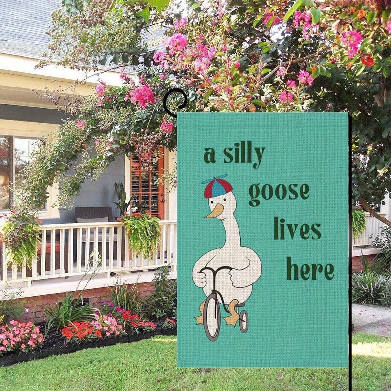 Silly Goose Garden Flag Double Sided 12x18 Inch Funny Outdoor Yard Decor - Image 5