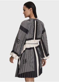 REISS Tie Detail Belted Dress  - Image 2