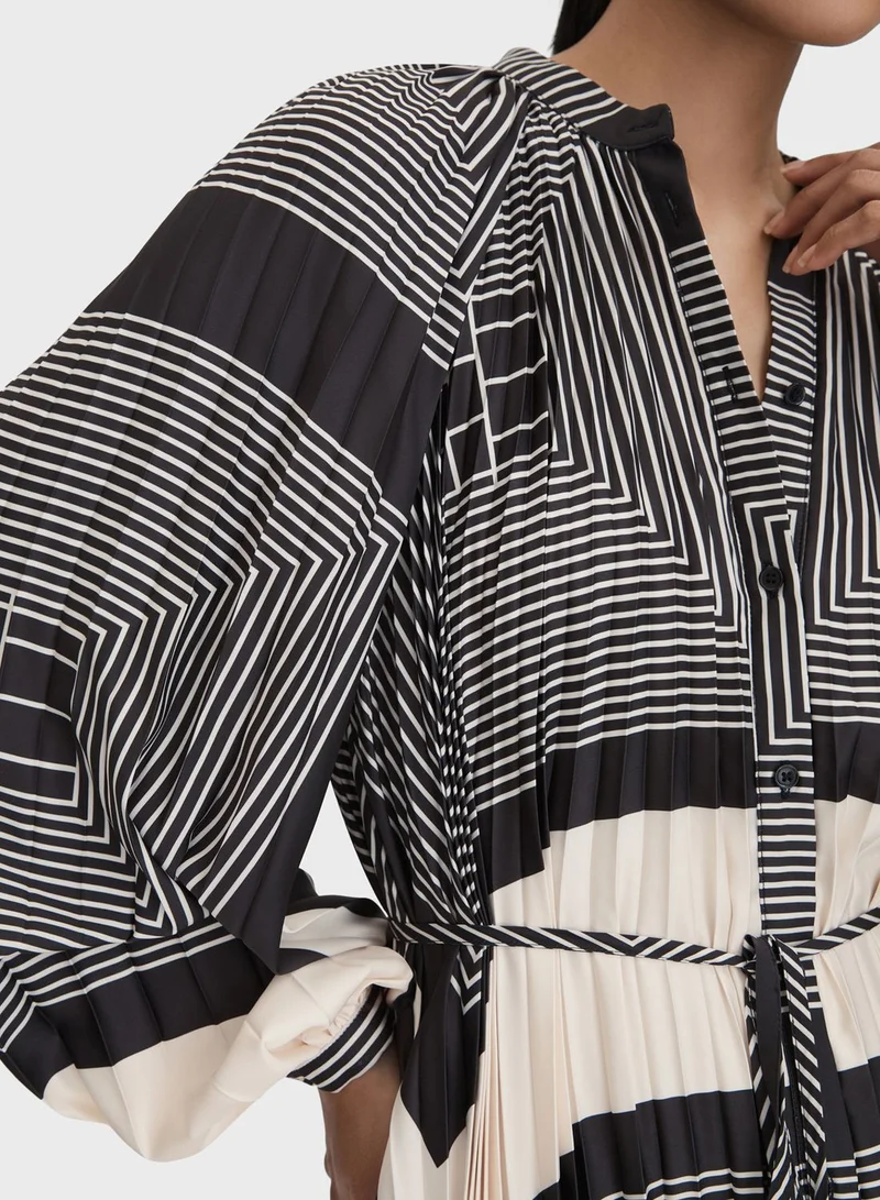 REISS Geometric Print Dress