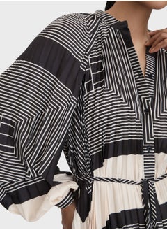 REISS Tie Detail Belted Dress  - Image 3