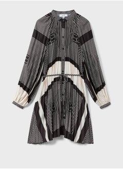 REISS Tie Detail Belted Dress  - Image 5