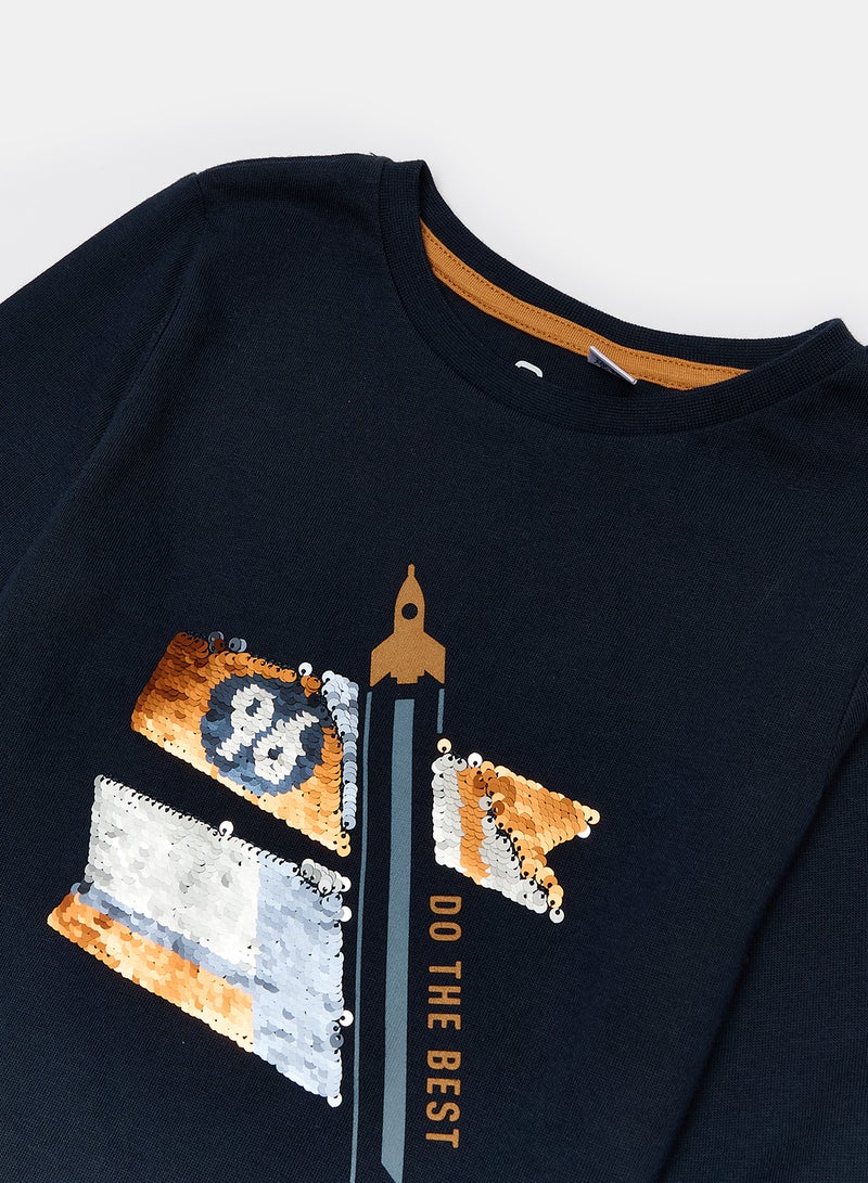 Okaidi Blue T-Shirt for Boys - Image 3