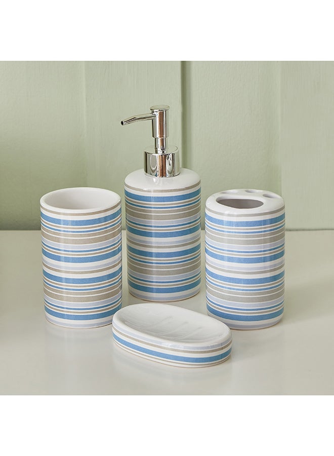 Home Box طقم إكسسوارات حمام سيراميكي من أمارا مكون من 4 قطع 7 × 20 × 22 سم  - Image 1