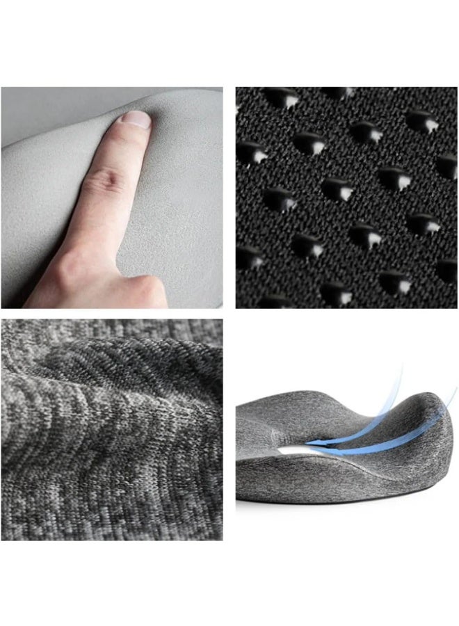 Memory Foam Coccyx Seat Cushion – Ergonomic Tailbone and Sciatica Support for Office Chairs, Car Seats, Wheelchairs – Relieves Lower Back Pain and Pressure - Image 5