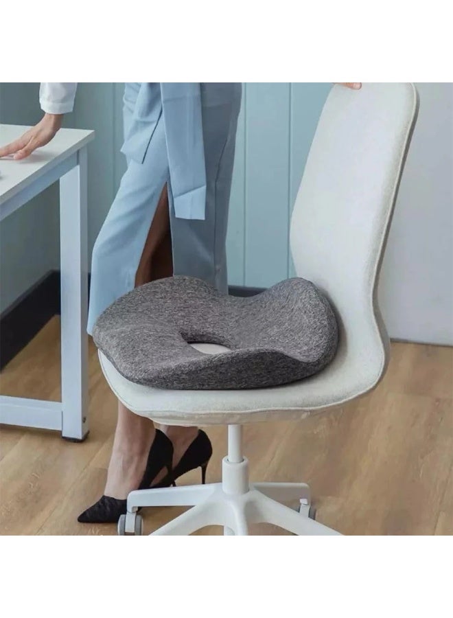 Memory Foam Coccyx Seat Cushion – Ergonomic Tailbone and Sciatica Support for Office Chairs, Car Seats, Wheelchairs – Relieves Lower Back Pain and Pressure - Image 3