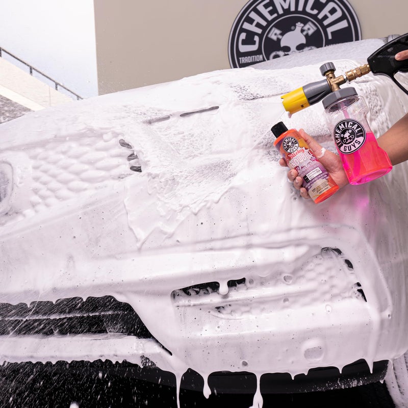 Chemical Guys صابون غسيل السيارات فوم الثلج الفائق من كيميكل غايز CWS21516 (يعمل مع مسدسات الفوم، أو غسالات الفوم أو الغسيل بالدلو) آمن للسيارات، والشاحنات، والدراجات النارية، والمركبات الترفيهية والمزيد 16 أونصة سائلة، برائحة الكرز - Image 4