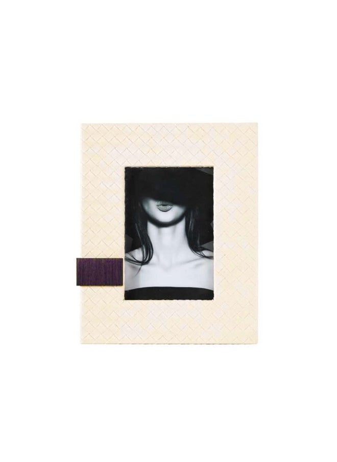 MAAC Home Modern White Textile Textured Large Photo Frame   Sleek Unique Design Photo Potrait Frame with Distressed Finish for Elegant Look, Ideal for Home Decor, Home Gallery or Family Portraits