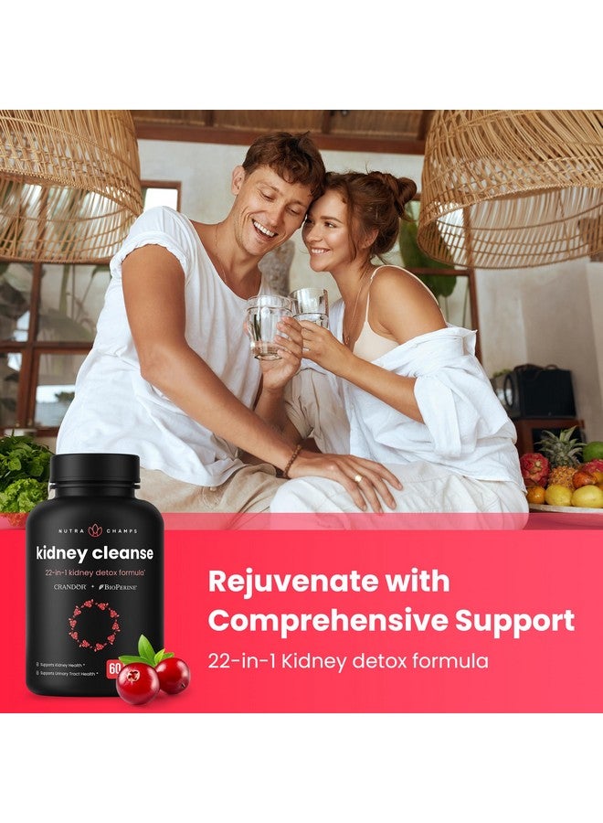 NutraChamps NutraChamps Kidney Cleanse Detox, 22-in-1 Kidney Health Supplement, Extra Strength 50:1 Cranberry Extract with Bioperine for Increased Absorption - Image 4