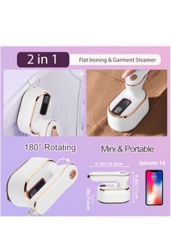 Generic Steamer Iron for Clothes Travel Mini,High-Power Handheld Garment Steamer Clothes Steamer Portable Steam Iron 5s Fast Heat-up Ironing Wrinkle Remover -1000W 100ML,Wet and dry use  - Image 2