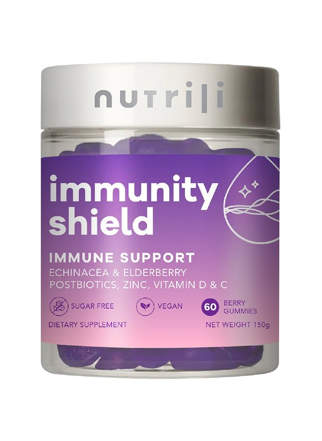 Immunity Shield Sugar Free Probiotics Gummies (150g) | Immune Support | Zinc, Vitamin D, Vitamin C, Postbiotics, Elderberry, Echinacea, and Rhodiola - 60 Gummies - pzsku/Z94CC6BA459CEC71753DEZ/45/_/1707818874/bbebcfaf-90de-462e-b8e8-d486ecab50ac