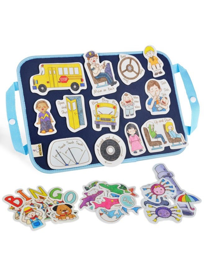 CHEFAN Felt Flannel Boards Stories Precut Figures for Toddlers Preschool, Craft Toy Gifts for Kids, Storytelling - Image 1