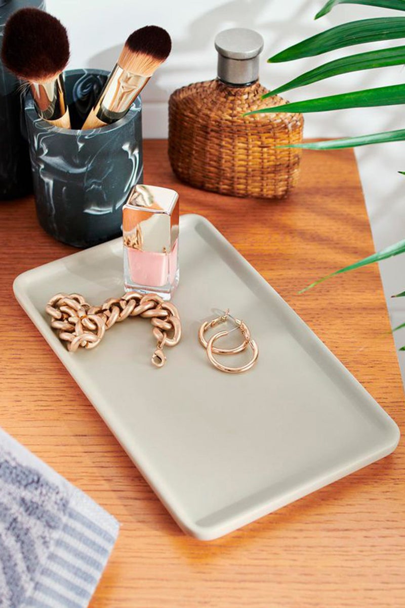 Tchibo Jewelry Ceramic Small Tray, Gray  - Image 1