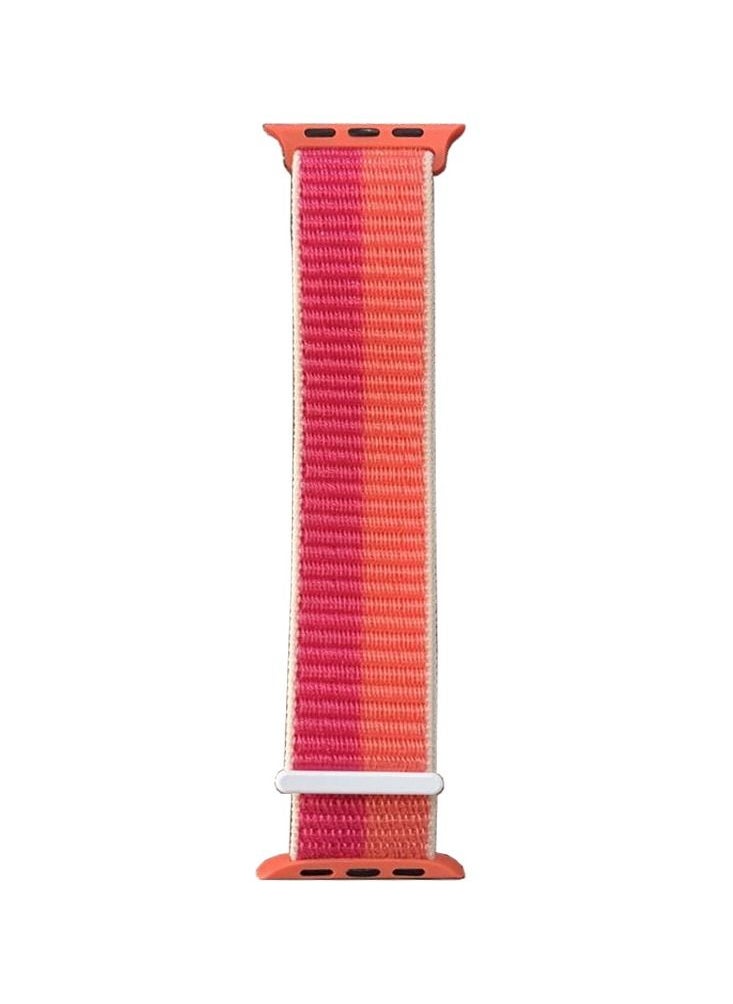 CATANES - Apple Watch 38mm 40mm 41mm Nylon Sport Loop Band Compatible with iWatch Series 7/SE/6/5/4/3/2/1 Orange/Red - Image 1