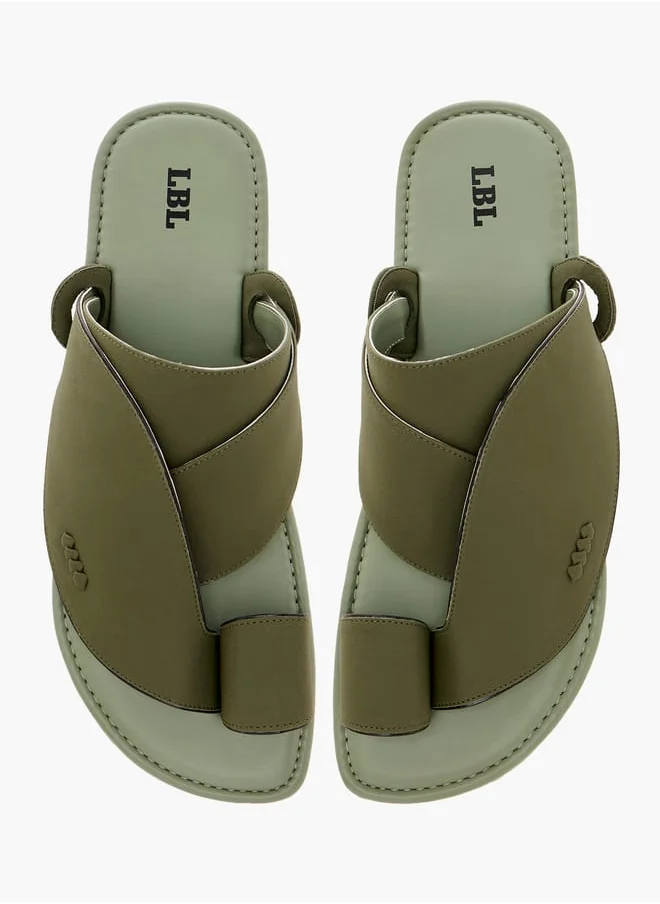 ال بي ال من شو اكسبرس Men Textured Slip-On Arabic Sandals with Toe Loop Ramadan Collection