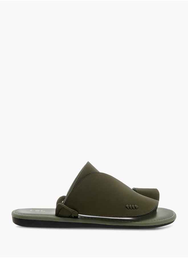 LBL by Shoexpress Men Textured Slip-On Arabic Sandals with Toe Loop Ramadan Collection  - Image 2