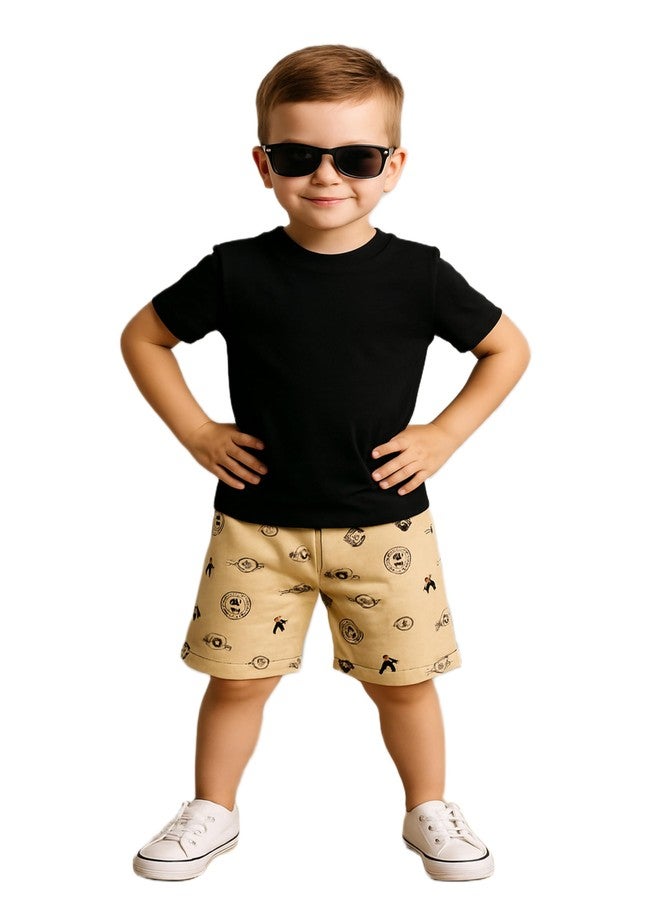 Cortica Kids' Cotton Shorts Combo Pack - Stylish & Comfortable Shorts for Boys, Girls & Kids (Pack of 1 Random Colors & Prints) Multicolour - Image 3