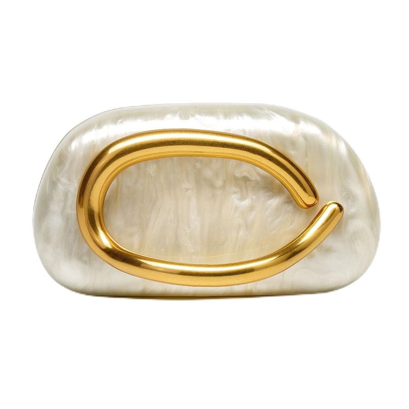 Bowasin Gold Clutch Purses for Women Formal,Marble Acrylic Women's Evening Handbags Purse,Trendy Metal Handle Evening Purse,Clutch Bag 2025 for Wedding Party Causal - Image 1