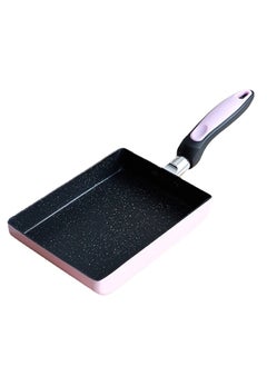 Japanese Omelette Pan/egg Pan,Non-stick Coating,rectangle Frying Pan Mini Frying Pan,Square Pan for Egg,Fish,Meat(Pink)