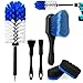 HOLANHING Car Wheel Brush Kit Soft Drill Wheel Cleaner Brush Tire Brush Detailing Brush and Detailing Pads No Scratches Car Wheel Cleaning Kit for Wheels Tires Rims Engines ExhaustBlueWhite 6 Pack - Image 2
