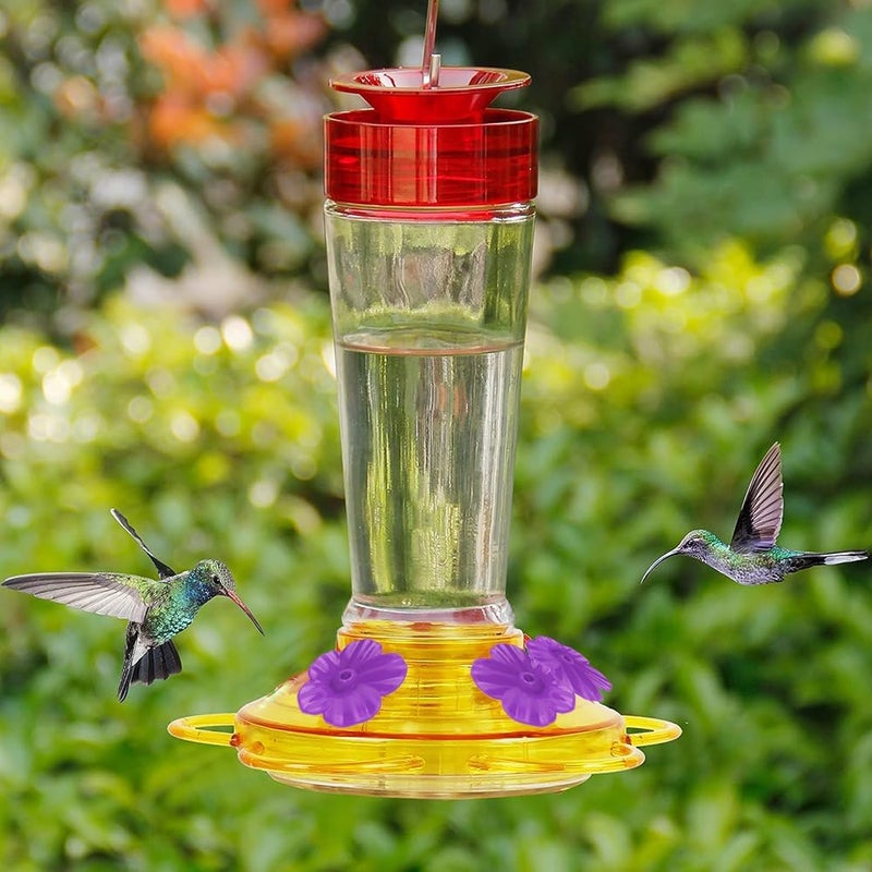 QIHOMPIB Hummingbird Feeder Parts, 16 PCS Hummingbird Feeder Replacement Flowers Purple, Bee Guards for Hummingbird Feeders Perky Pet Hummingbird Feeder Parts Glass Plastic Hummingbird Feeder Base Replacement - Image 3
