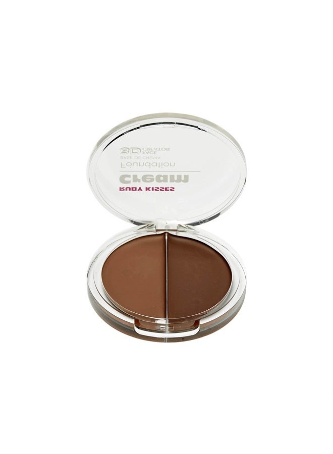 Ruby Kisses Cream Foundation 3D Face Creator 2-Color Foundation and Concealer, 12 Hour Wear Long Lasting, Medium to Full Coverage (Level 16) - Image 2