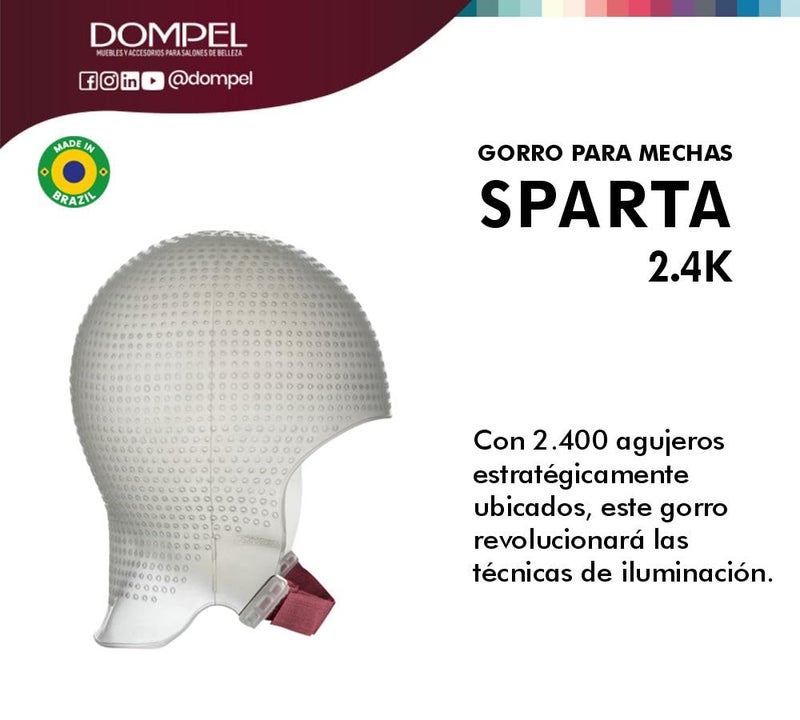 DOMPEL Sparta 2.4K Silicone Highlight Hair Cap, White | Perfect Highlights | 2,400 Strategically Positioned Holes | Curved Design for a Perfect Fit | Reusable - Image 2