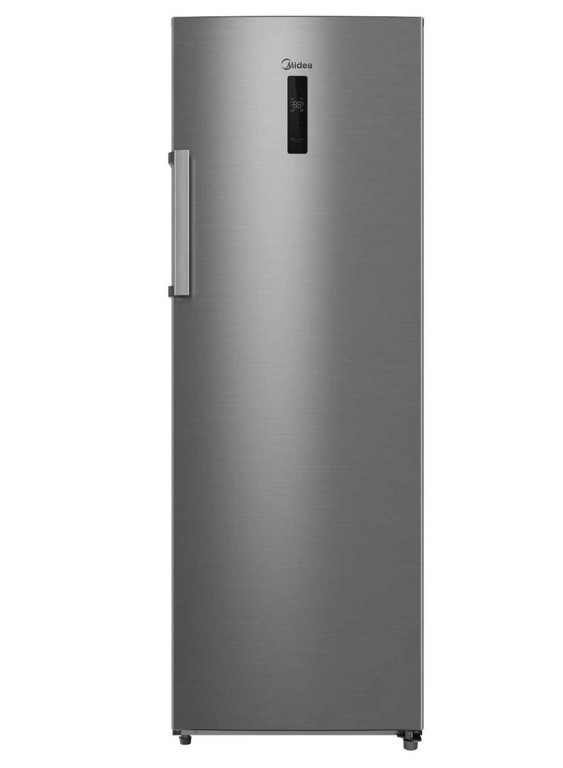 مديا Up Right Deep Freezer – No Frost - 280 Liter – 8 Drawers - Quattro Inverter – Digital Screen - Bru Steel - MDRU385FEN46 280 L 100 W MDRU385FEN46 Bru Steel - Image 1