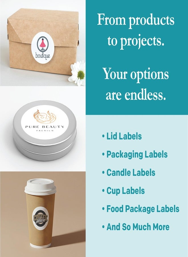 Premium Label Supply White Sticker Round Labels – 2.5" Circle – Laser/Inkjet Compatible – (9 per Sheet), 100 Sheets – 900 Total Adhesive Labels - Image 2
