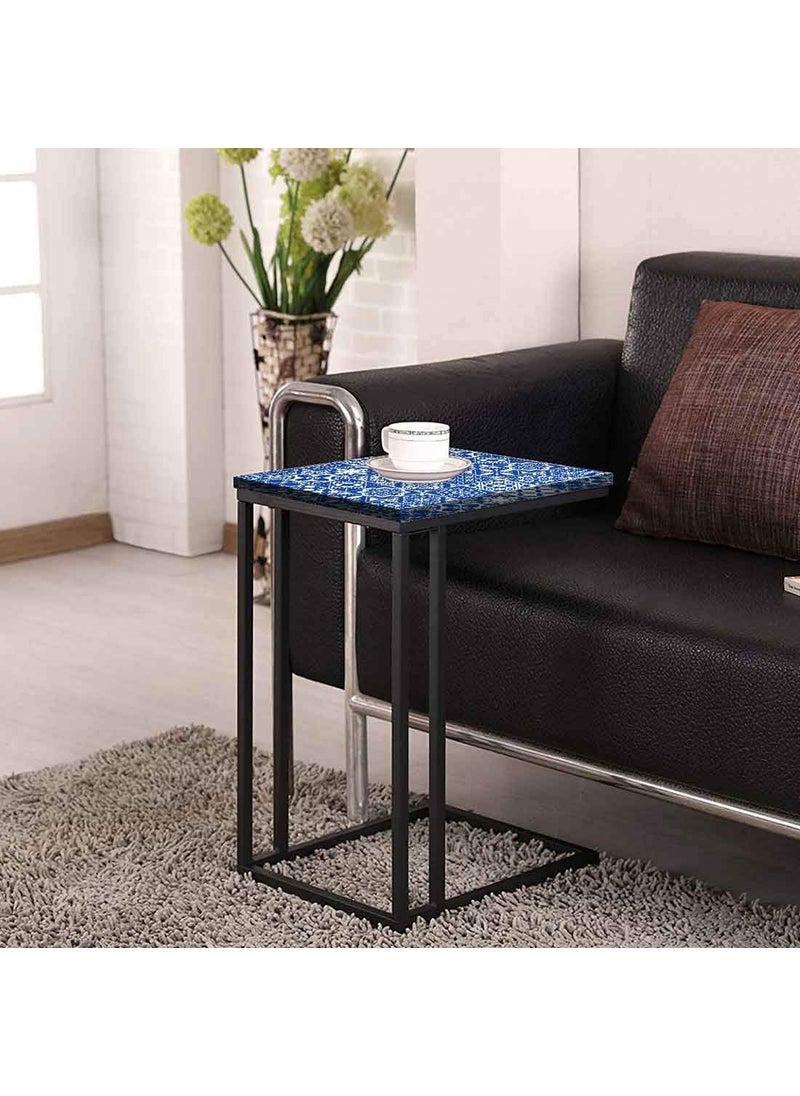 Nutcase Nutcase Design C Shaped Side Table for Laptop Work on Sofa CouchStudy Breakfast Snack Serving End Tables for Living Room Bedroom Tiles of Seville  - Image 4